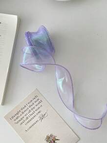 4cm Iridescent Organza High-End Elastic Ruffle Bubble Pleated Ribbon For Cake, Birthday Box, Gift Wrapping, Decorations, Flower Arrangements, DIY Bow, Mother's Day, Valentine's Day, Goddess Festival, And Other Festive Occasions - Multicolor - View 17