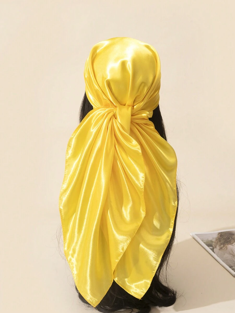 Bandana Wanita & Syal Kotak - Kuning - View 1