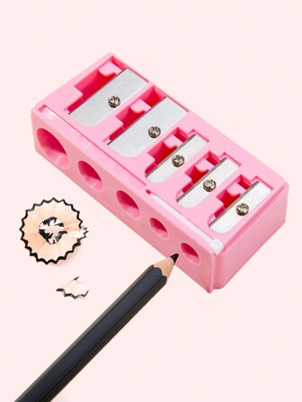 مبرد أقلام تحديد العين والحواجب متعدد الوظائف دوار 1 قطعة باللون الوردي، أداة مكياج مريحة وعملية، ديكور غرفة، مستحضرات تجميل، سفر، غرفة النوم، اكسسوارات مكياج، هدايا عيد الميلاد، أدوات مكياج، هدايا للنساء