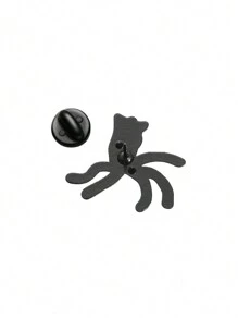 1pc Cartoon & Funny Octopus Shaped Personalized Brooch Pin, Suitable For Daily Wear On Clothes And Backpacks, Unisex - Blue - View 5