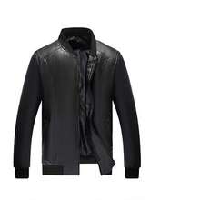 Chaqueta negro para hombre de moto slim fit de moda - Negro - Ver 4