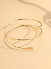 4pcs/Set Minimalist Metal Summer Holiday Style Adjustable Arm Band/Bracelet Set - Gold - View 5