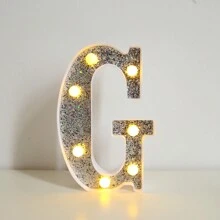 1 pieza 21/16cm Lámpara de letra, lámpara de decoración de escritorio, lámpara de letra de lentejuelas brillantes, regalo sorpresa para amigas, hermanas, novios, padres, niñas, lámpara de decoración de cocina, lámpara de atmósfera de restaurante, lámpara de atmósfera de dormitorio romántico luminoso, luz rosa de color cálido, regalo favorito y popular de luz nocturna, regalo de cumpleaños, lámpara de atmósfera de fiesta, lámpara de decoración de cumpleaños feliz, lámpara de fiesta - amarillo - Ver 38