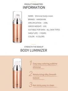 HANDAIYAN Highlighter Body Lotion: Brightening Serum For Long-Lasting, Natural-Looking Glow-Perfect For Summer Beaches, Pool Parties, Halloween, And Christmas Gifts. Ideal As A Gift For Birthdays, Valentine's Day, And Mother's Day. A Must-Have For Wild Parties - Taurus - 查看 7