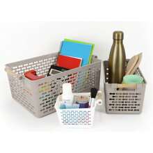Confortime Multifunctionele Mand Houten Handvatten 13X11X8Cm Praktisch en Compact | Multifunctionele mand met houten handvatten Moderne en elegante stijl, gemakkelijk mee te nemen en ontworpen met houten handvatten, perfect voor thuis of overal mee naartoe te nemen