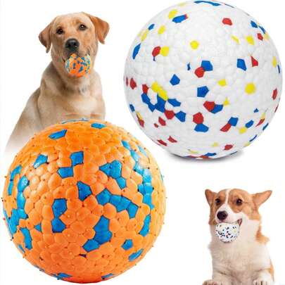 Dog Balls Toys For Aggressive Chewers, Indestructible Bouncy Floating Balls For Dogs To Fetch, Durable Solid Rubber Ball For Training For Large Medium Small Dog, Dog Water Toy,(2 PCS/1PC)