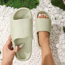 Ladies Summer Thick-Soled Simple Fashion Slippers Eva Antiskid Wear-Resistant Bathroom Sandals