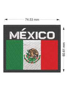 10 Parches Bordados Bandera De Mexico Para Ropa Bricolaje - Multicolor - Ver 3