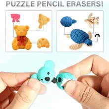 30 pièces Ensemble d'Gommes Animaux Mignons Style Aléatoire - Gommes en Forme d'Animaux Miniatures, Gommes Décoratives de Bureau Collectionnable, Accessoires de Papeterie Style Animal de Compagnie Parfumés, Décoration de Bureau, Papeterie Créative, Remplisseurs de Boîte-Cadeau et de Prix, Fournitures de Rentrée Scolaire, Utilisation au Bureau et à la Maison