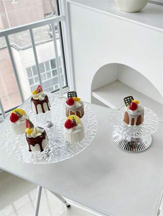 1 件亚克力甜点托盘，欧式食物拼盘，适用于家庭派对装饰