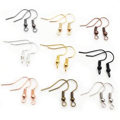 100pcs 20x17mm Metal Earrings Hooks DIY Jewelry Making Findings Accessories Earwire Hook Handmade Fashion Jewelry Accessories
