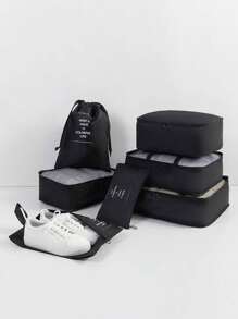 Multifunctional Travel Set, 7pcs Portable Suitcase Organizer For Clothes And Accessories Storage During Business Trips For Travel Storage Bag,Makeup Bag,Cosmetic Bag,Vacation Organizer,Large Capacity Makeup Organizer Makeup Case, For Lipstick, Brush, Skincare, Mobile Phone, Coin, Small Items, For Home,Gift,Vacation And Festival Halloween Christmas Multifunctional Use - Khaki - View 4