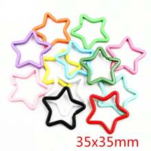 10 件随机混合彩色跳环，用于 DIY 钥匙扣制作钥匙圈圆形椭圆形心形星形珠宝制作配件 - 隨機混合 - 查看 13