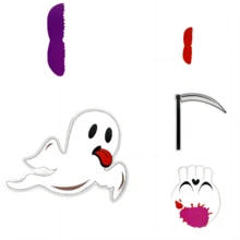 25pcs Halloween Photo Booth Props Set Including  Hat, Pumpkin, Crow, Bat, Spider, Etc. For Party Decoration And Photography (INS Party) - Burnt Orange - View 7