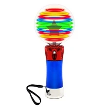 1 Quả cầu ma thuật phát sáng, đồ chơi đũa phép có đèn LED nhấp nháy, xoay tròn, thích hợp làm quà tặng vui nhộn hoặc quà sinh nhật, đồ trang trí tiệc phát sáng đầy màu sắc, đũa dẫn điện nhỏ, đũa xoay Giáng sinh. - Nhiều màu - Xem 12
