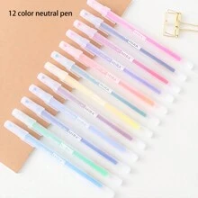 12 Colors Neutral Pen Set For Stationery, Handwritten Notes, Study Supplies Back To School