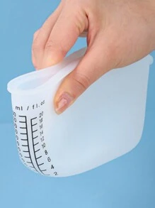 1pc 600ml/1000ml Silicone Measuring Cup With Scale, Liquid Container Silicone Mixing Cup For DIY Epoxy Resin - White - View 5