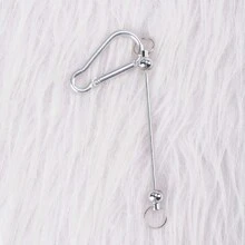 5/10/15入組可串珠鑰匙扣紅黑銀黃紫色隨機色珠子鑰匙扣批發DIY空白串珠鑰匙扣棒，適用於串珠鑰匙扣製作DIY禮物