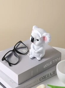1 pieza Soporte de gafas de resina con diseño de koala de dibujos animados, accesorio decorativo para el hogar, mejor regalo - Multicolor - Ver 6