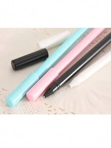 4pcs Cute Cartoon Rabbit Neutral Pens, Random Color, Adorable Long Ear Rabbit Design Writing Pens, Smooth Writing For Students
