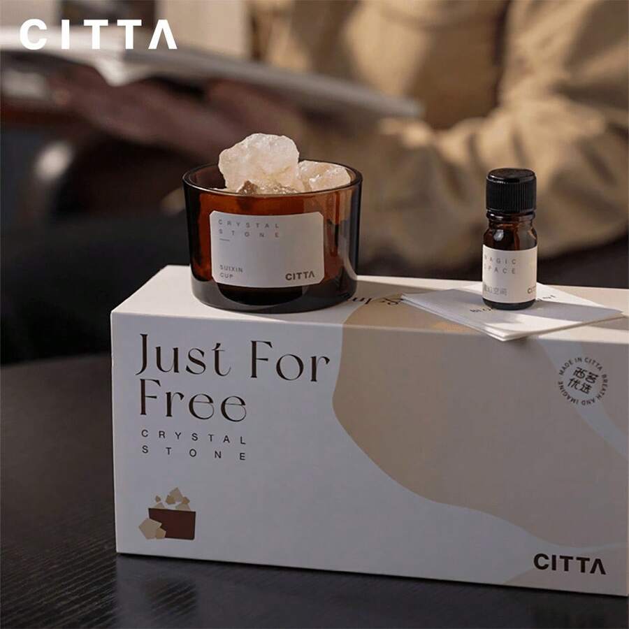 مجموعة من زيت العطر الأساسي للعلاج العطري بالبلورات العطرية CITTA، منتج لتنقية الهواء مع ديكور راقي طويل الأمد وهدية عيد ميلاد، مناسب للاستخدام في المكتب وغرفة النوم