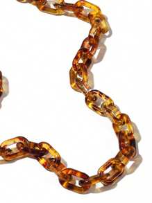 1 pièce Chaîne de décoration de lunettes en acrylique léopard, sangle anti-chute de lunettes individualiste, porte-chaîne de lunettes de soleil pour femmes, sangles de lunettes pour femmes, peut être utilisé comme corde de suspension de masque - Multicolore - Voir 6