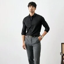 Men Shirts - 紅色和黑色 - 查看 2