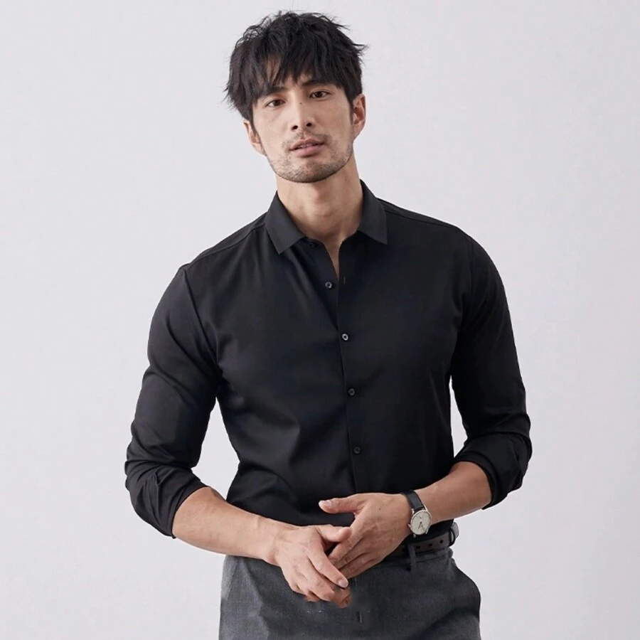 Men Shirts - 紅色和黑色 - 查看 1