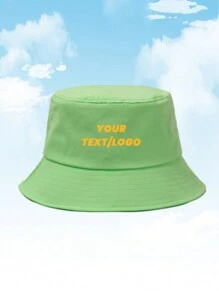 (Customizable) Universal Dopamine Color Printed Logo/Text Adjustable Short Eaves Bucket Hat For Both Men And Women. Outdoor. Festivals And Gifts - Customized Pattern - View 16