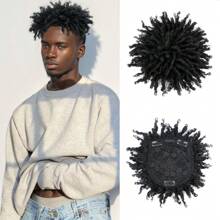 BELLQUEEN Dreadlock Hair Dreadlock Wig Topper Wig With Clips In, Synthetic Locs Braided Hair Half Wigs, Short Dreadlocs Wig For Wen 3Inch - Black - View 1