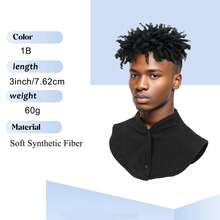 BELLQUEEN Dreadlock Hair Dreadlock Wig Topper Wig With Clips In, Synthetic Locs Braided Hair Half Wigs, Short Dreadlocs Wig For Wen 3Inch - Black - View 4