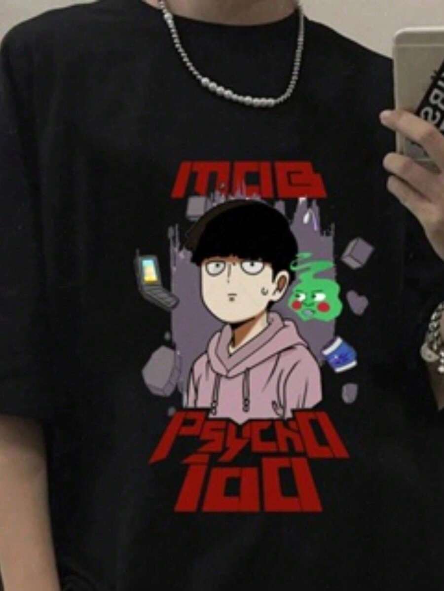 Camiseta Shigeo Kageyama Unissex 100% Algodão Streetwear Lançamento Envio Varias Cores!! - Preto - Visão 1