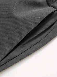 1 pieza Pantalones informales con bolsillos, cintura y puños para jóvenes y adolescentes, adecuados para primavera, verano, otoño e invierno - Gris - Ver 6