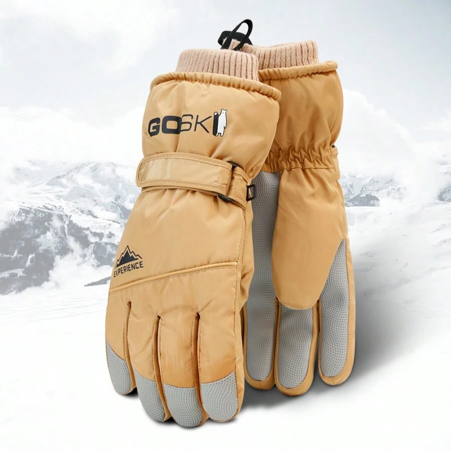 1 Pair Professional Outdoor Ski Gloves, Waterproof, Windproof, Thermal Lining, Hand Warmer, Touchscreen Functionality, Suitable For Both Men And Women, For Winter Skiing, Riding, Motorcycle, Winter Gloves, Snow Gloves - Multicolor - View 1