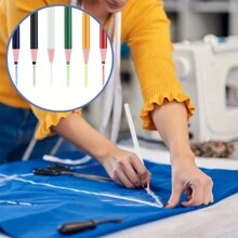 12白色切裁縫粉筆織物馬克筆縫紉粉筆服裝鉛筆蠟筆適用於DIY服裝工具配件 - 白色 - 查看 3