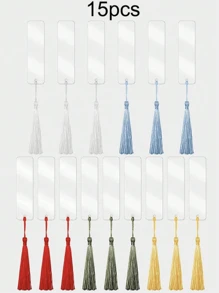 1pc Flower Transparent Acrylic Bookmark 5.51*1.18inch/14*3CM - Multicolor - View 4