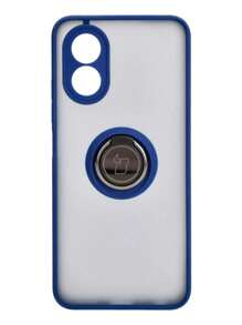 Funda Protector Para Oppo A38 Rudo Anillo Soporte + Mica - Azul mat - Ver 1