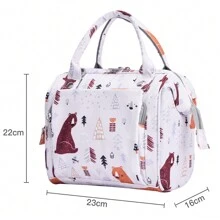 Bebamour Tote Changing Bag Flower Pattern Women Handbag Nappy Bag Organiser - Red - View 4