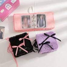 Álbum de fotos con lazo y estilo de ballet, álbum de almacenamiento de tarjetas de cámara instantánea de cuadrícula de 3 pulgadas, álbum de tarjetas de peluche para coleccionar tarjetas de celebridades - multicolor - Ver 3