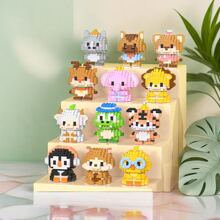 Serie de animales pequeños Bloques de construcción microparticulados ensamblados Adornos de escritorio Juguetes decorativos Regalos festivos Decoración de habitaciones
