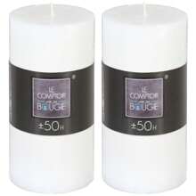 Well Home Conjunto de 2 velas cilindricas blancas rústica   H14. Envío gratuito en 24/48 horas - Multicolor - Ver 1