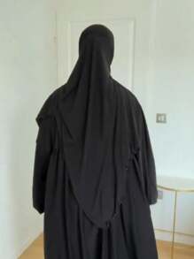 1 件女士休闲纯色莫代尔柔软边缘装饰阿拉伯风格长围巾，适合日常使用 - 白色 - 查看 8