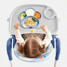 1 件儿童硅胶分隔盘，防滑且易于清洁，适合圣诞节、万圣节、感恩节、儿童节、生日礼物 - 彩色 - 查看 5