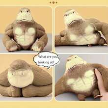 1入組彈性大猩猩圖案乳膠玩具，可壓可彈的大猩猩造型，減壓解壓玩具 - 鏽棕色 - 查看 6