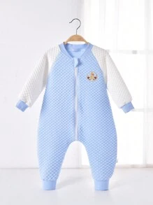 竹纤维加厚儿童分腿睡袋，男女通用婴儿衣服，适合春秋季节保暖