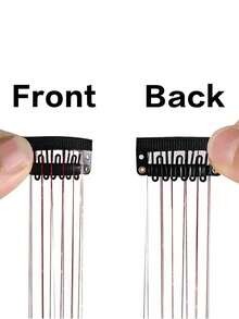 12入組中長直接式合成髮束，時尚派對女士髮箍禮品，12入組髮箍彩色閃粉細絲髮束，20英寸夾式閃光細絲髮扩展，節日禮物細絲仙女髮扩展，派對炫耀髮飾 - 彩色 - 查看 7