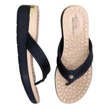 Women Flip-Flops - Black and White - View 2