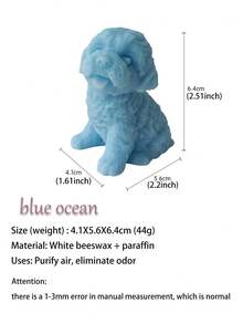 立體小熊狗造型香薰蠟燭，臥室裝飾和創意生日禮物，清新空氣 - 彩色 - 查看 6