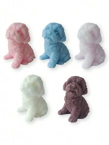 立體小熊狗造型香薰蠟燭，臥室裝飾和創意生日禮物，清新空氣 - 彩色 - 查看 5