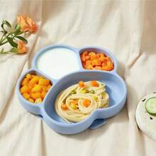 1 件儿童硅胶分隔盘，防滑且易于清洁，适合圣诞节、万圣节、感恩节、儿童节、生日礼物 - 彩色 - 查看 4